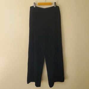 Ralph Lauren Black Label Silk Blend Velvet Wide Leg Pants